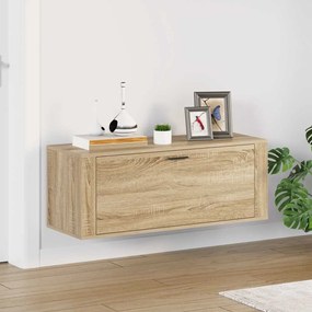 vidaXL Παπουτσοθήκη Επιτοίχια Sonoma Δρυς 100x35x38εκ Επεξ. Ξύλο