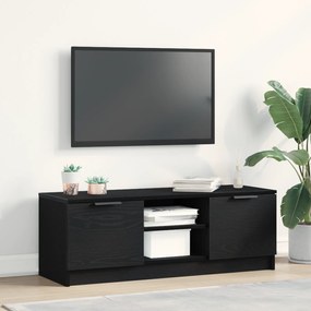 vidaXL Ντουλάπα τηλεόρασης Μαύρο Δρυς 102x35x36,5 εκ Επεξεργασμένο ξύλο