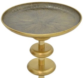 Βοηθητικό τραπέζι Trego Inart χρυσό-μαύρο μέταλλο Φ39x55εκ 39x39x55 εκ.