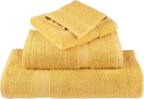 vidaXL Πετσέτες Premium SOLUND 2 τεμ. Χρυσές 100x200 εκ. 600 γρ./μ²