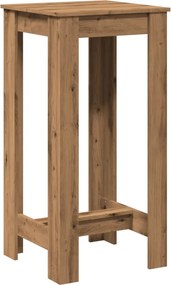 vidaXL Τραπέζι Μπαρ Αρτισιανή Δρυς 51x50x103,5 εκ. Επεξ. Ξύλο