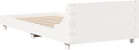 vidaXL Σκελετός Κρεβ. Χωρίς Στρώμα Λευκό 75x190 εκ Μασίφ Πεύκο