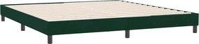 vidaXL Κρεβάτι Boxspring χωρίς Στρώμα Σκούρο Πράσινο 180x210εκ.