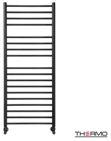 Thermo Bellavia Θερμαινόμενη πετσετοκρεμάστρα 120x50cm Silk Black ΔΕΝ ΠΕΡΙΛΑΜΒΑΝΤΟΝΤΑΙ ΔΙΑΚΟΠΤΕΣ &amp; ΑΝΤΙΣΤΑΣΕΙΣ