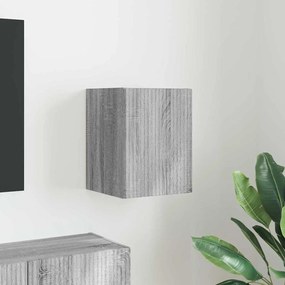 vidaXL Ντουλάπι Τηλεόρασης Τοίχου Γκρίζο Σονομα 30 x 31 x 40 εκ.