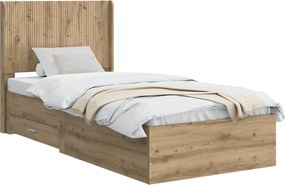 vidaXL Καλάθι με αποθήκη και κεφαλάρι Artisan Δρυς 100 x 200 cm
