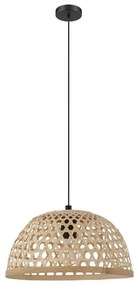 Φωτιστικό Οροφής Κρεμαστό Claverdon 43253 Natural-Black Eglo Metal,Wood
