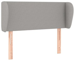 Κεφαλάρι με Πτερύγια Ανοιχτό Γκρι 93x23x78/88 εκ. Υφασμάτινο 3116846