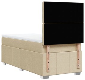 ΚΡΕΒΑΤΙ BOXSPRING ΜΕ ΣΤΡΩΜΑ ΚΡΕΜ 90X190 ΕΚ.ΥΦΑΣΜΑΤΙΝΟ 3293842