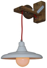 Φωτιστικό Τοίχου - Απλίκα HL-310W-1 77-3160 Cahal White  Homelighting Μέταλλο,Ξύλο