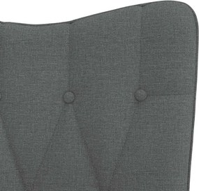 vidaXL Κουνιστή Πολυθρόνα Σκούρο Γκρι Υφασμάτινη