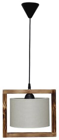 Φωτιστικό Οροφής Μονόφωτο Heronia HKF-01 14-0216 Wood/White