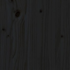 vidaXL Πλαίσιο Κρεβατιού Μαύρο 100 x 200 εκ. από Μασίφ Ξύλο