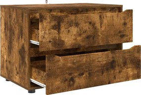 vidaXL Ντουλάπι αποθήκευσης Καπνιστό Δρύς 80 x 48 x 57 εκ