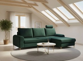 Γωνιακός καναπές Monte-Prasino-Deksia