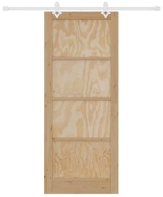 vidaXL Συρόμενη Πόρτα Χειροκίνητος Λευκό 86 x 211 cm