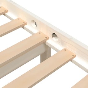 vidaXL Πλαίσιο Κρεβατιού Λευκό 140 x 200 εκ. από Μασίφ Ξύλο Πεύκου