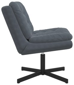vidaXL Γυριστή Χαλαρωτική Καρέκλα Σκούρο γκρι 63 x 75 x 76 εκ Βελούδο