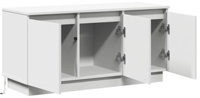 vidaXL Κάστρο Τηλεόρασης Λευκό 100x38x49 εκ. Επεξεργασμένο Ξύλο