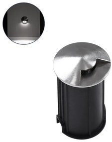 Χωνευτό Σποτ Φωτιστικό Δαπέδου One Sided LED 1W IP68 4500K Ίνοξ-UNDERGROUND-RENA 90661 Globostar-90661-Inox 90661