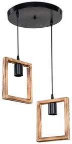 Φωτιστικό οροφής δίφωτο Isolate Ε27 καρυδί Φ43x83εκ 43x43x83 εκ.