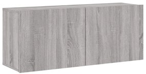 vidaXL Ντουλάπι Τοίχου Τηλεόρασης Γκρι Sonoma 100 x 30 x 41 εκ.