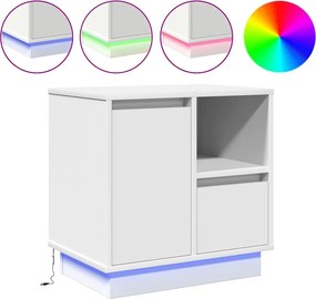 vidaXL Κομοδίνο 2 pcs Λευκό 50 x 34,5 x 50 εκ. Επεξεργασμένο ξύλο