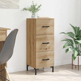 vidaXL Πλαϊνό γραφείο με συρτάρι Artisan Oak 34,5 x 34 x 90 εκ.