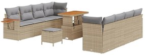 vidaXL Σετ Καναπέ Κήπου 11 pcs μπεζ και ανοιχτό γκρι 90 x 55 x 71 cm