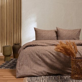 Σεντόνια Φανελένια Hope (Σετ 3τμχ) Mocca Melinen Μονό 170x260cm 100% Βαμβακερή Φανέλα