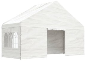 vidaXL Κιόσκι με Τέντα Λευκό 6,69 x 5,88 x 3,75 μ. από Πολυαιθυλένιο