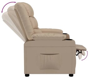 vidaXL Πολυθρόνα Ανακλινόμενη Καπουτσίνο από Συνθετικό Δέρμα