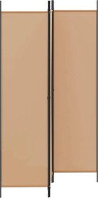 vidaXL 3-Panel Room Divider Μπεζ 150 x 200 cm Ύφασμα