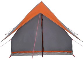 vidaXL Σκηνές Γκρι και πορτοκαλί 220 x 233 x 184 εκ Πολυεστέρας