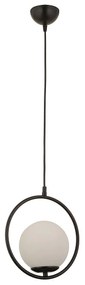 Φωτιστικό Κρεμαστό ArteLibre LUI Μαύρο/Λευκό Μέταλλο/Γυαλί 25x100cm