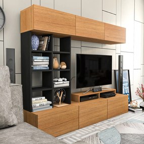 Σύνθεση Τηλεόρασης Τικ / Μαύρο PAGE 180x37x40