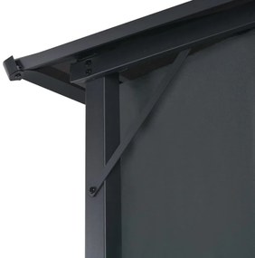 vidaXL Κιόσκι με Κουρτίνα Μαύρο 4 x 3 x 2,6 μ. από Αλουμίνιο