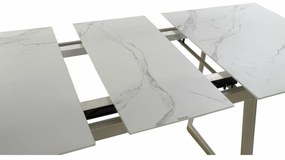 Τραπεζαρία DKD Home Decor Κρυστάλλινο Χρυσό Μέταλλο Λευκό (140 x 80 x 76 cm)