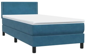 BOX SPRING ΚΡΕΒΑΤΙ ΜΕ ΣΤΡΩΜΑ ΣΚΟΥΡΟ ΜΠΛΕ 90X210 ΕΚ. ΒΕΛΟΥΔΙΝΟ 3316099