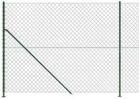 Συρματόπλεγμα Περίφραξης Πράσινο 1,4 x 25 μ. με Βάσεις Φλάντζα - Πράσινο