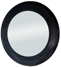 Καθρέπτης Τοίχου Servendo 11-0515 Φ61x8cm Black Aluminium, Glass