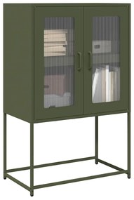 vidaXL Highboard Ελαιοπράσινο 68x39x107 cm Ατσάλι