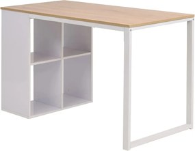 vidaXL Γραφείο Δρυς και Λευκό 120 x 60 x 75 εκ.
