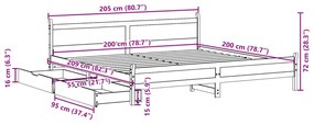 ΣΚΕΛΕΤΟΣ ΚΡΕΒ. ΧΩΡΙΣ ΣΤΡΩΜΑ ΛΕΥΚΟ 200X200 ΕΚ ΜΑΣΙΦ ΠΕΥΚΟ 3309759