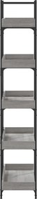 vidaXL Βιβλιοθήκη 5 Επιπέδων Γκρι Sonoma 100x33x180,5εκ. Επεξεργ. Ξύλο
