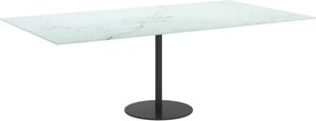 vidaXL Επιφάνεια Τραπεζιού Λευκή 120x65εκ 8χιλ Ψημ. Γυαλί Μαρμ. Σχέδιο