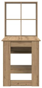 vidaXL Γραφείο artisan δρυς 122 x 67 x 145 εκ. Επεξεργασμένο ξύλο