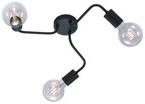 Φωτιστικό Οροφής - Πλαφονιέρα Diallo 608000332 Black Trio Lighting Μέταλλο