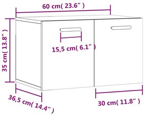 ΝΤΟΥΛΑΠΙ ΤΟΙΧΟΥ ΓΥΑΛΙΣΤΕΡΟ ΛΕΥΚΟ 60X36,5X35 ΕΚ. ΕΠΕΞΕΡΓ. ΞΥΛΟ 830030