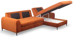 Γωνιακός καναπές Monte-Portokali-Deksia